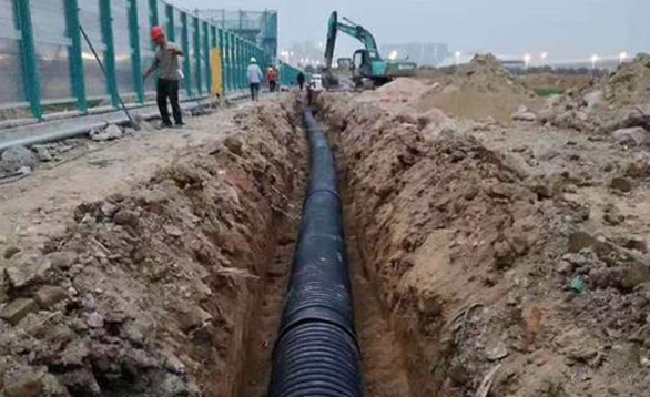 2019年HDPE雙壁波紋管排水施工項目