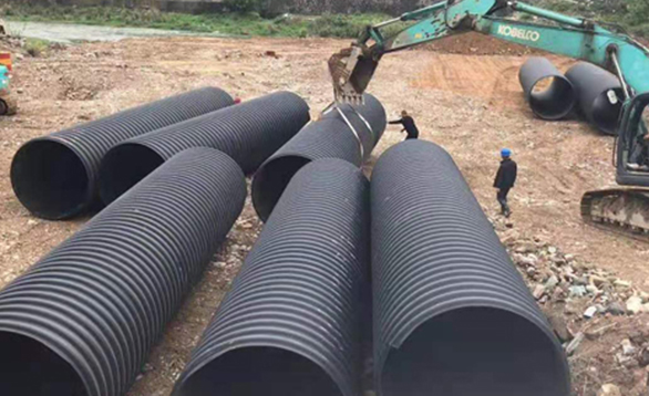 2019年HDPE鋼帶纏繞管污水處理項目